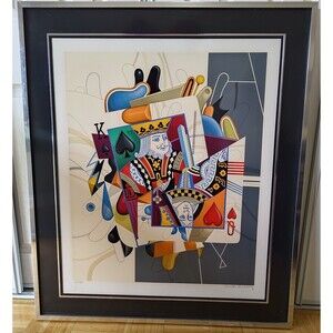 YANKEL GINZBURG Original Signed Serigraph Royalty Abstract Art painting Cards